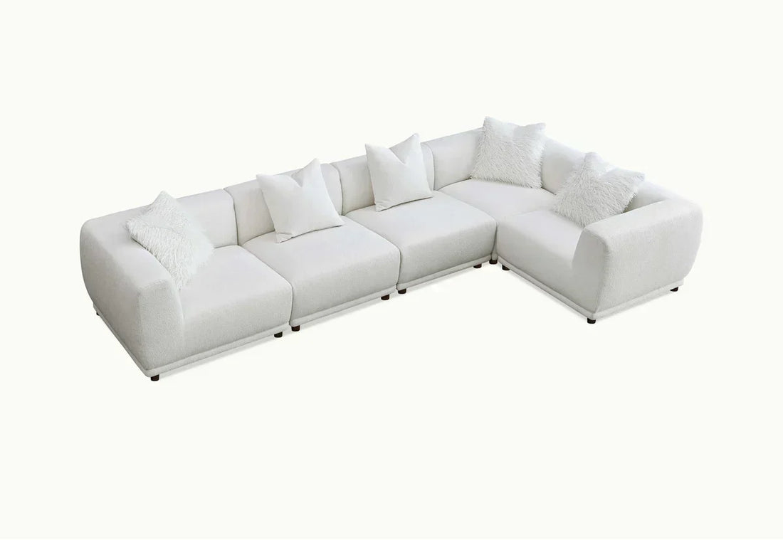 Lottie Right Corner Sofa in Polar Boucle - Sofista Living LTD 