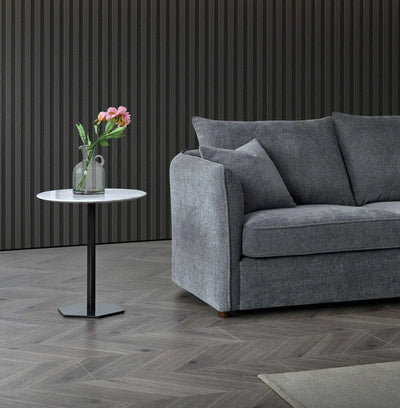 Rubin Right Corner Sofa in Charcoal Boucle