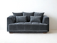 Sofista Gramercy Sofa in Steel Velvet
