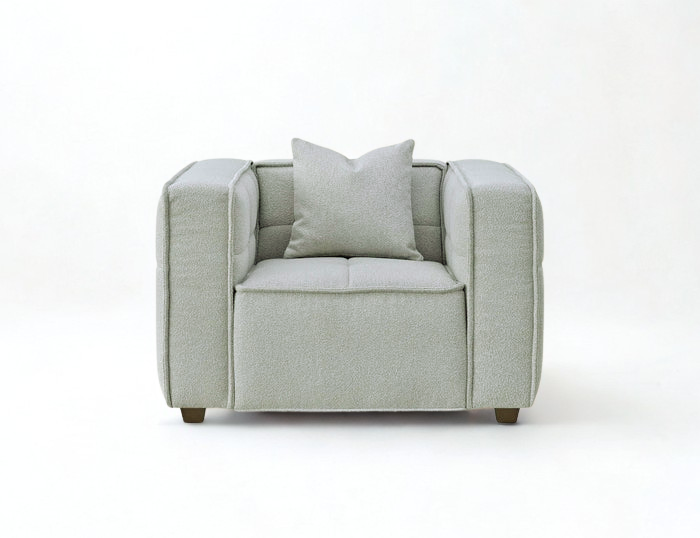Sofista Murray Armchair in Putty Boucle Fabric - Sofista Living LTD 
