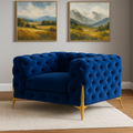 Ambassador Chesterfield 1 Seater Sofa – Classic Luxury Button-Tufted Armchair UK