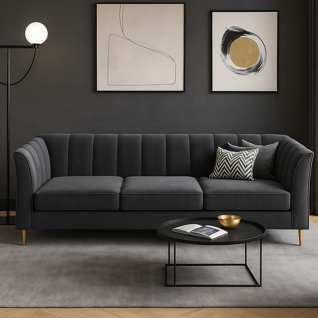 Sofista Aura 3 Seater Sofa – Modern Luxury Living Room Sofa with Plush Cushions UK