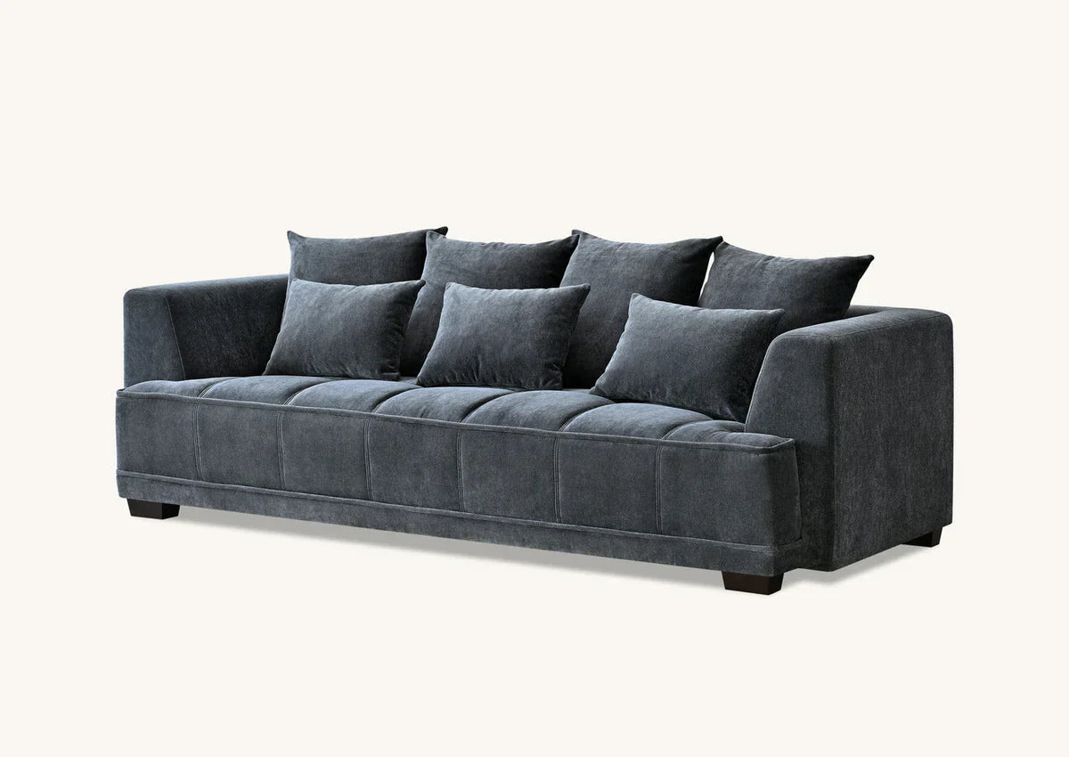Gramercy Sofa in Steel Velvet