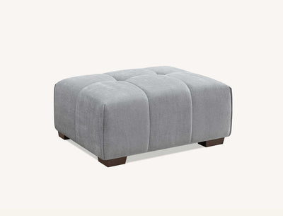 Leanord Footstool in Cloudy Grey Boucle