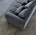 Sofista Gramercy Right Corner Sofa in Steel Velvet - Sofista Living LTD 