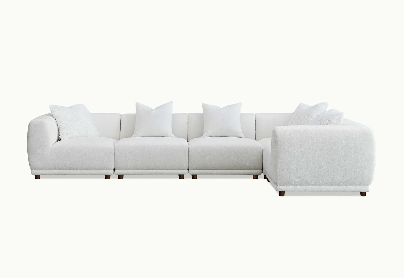 Lottie Right Corner Sofa in Polar Boucle