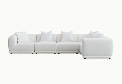 Lottie Right Corner Sofa in Polar Boucle