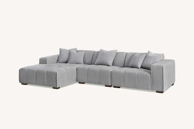 Leanord Corner Sofa in Cloudy Grey Boucle