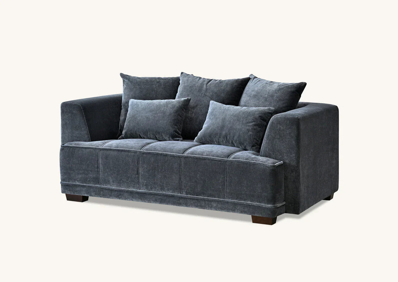 Gramercy Sofa in Steel Velvet