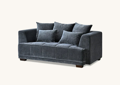 Gramercy Sofa in Steel Velvet