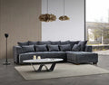 Sofista Gramercy Right Corner Sofa in Steel Velvet - Sofista Living LTD 