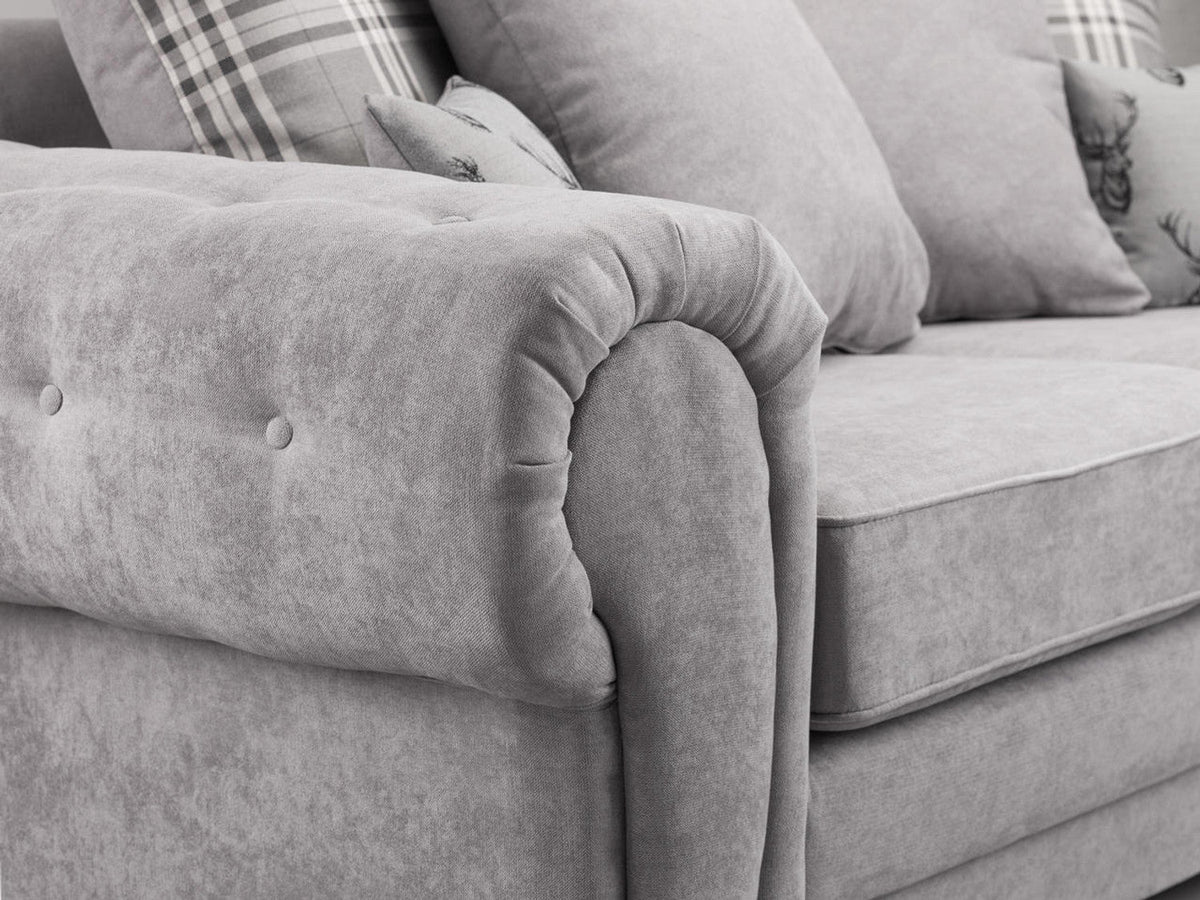 Sofista Mayfair Corner Scatterback Sofa Close Up – Scatter Cushions & Comfort UK
