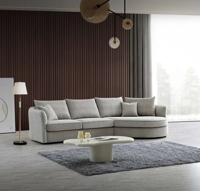 Sofista Rubin Right Corner Sofa in Charcoal Boucle