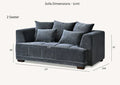 Sofista Gramercy Sofa in Steel Velvet - Sofista Living LTD 