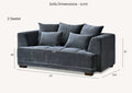 Gramercy Sofa in Steel Velvet - Sofista Living LTD 