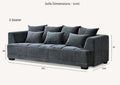 Sofista Gramercy 3 Seater Sofa in Steel Velvet - Sofista Living LTD 