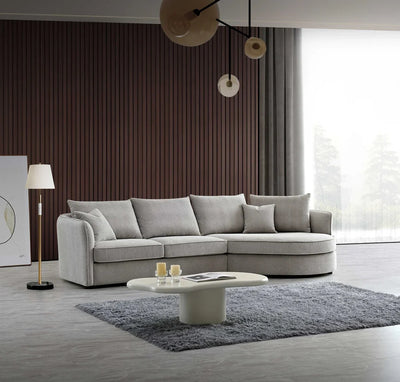Rubin Right Corner Sofa in Charcoal Boucle