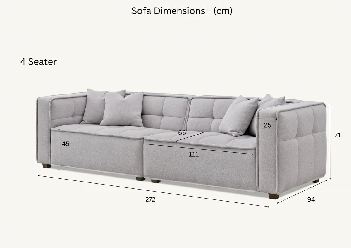Murray Sofa in Putty Boucle Fabric