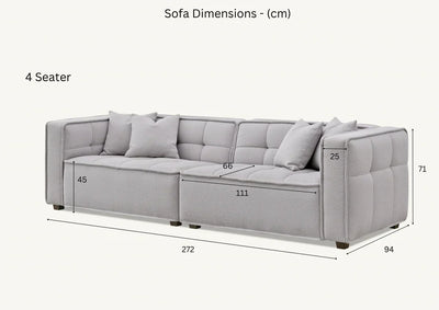 Murray Sofa in Putty Boucle Fabric
