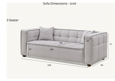 Murray Sofa in Putty Boucle Fabric