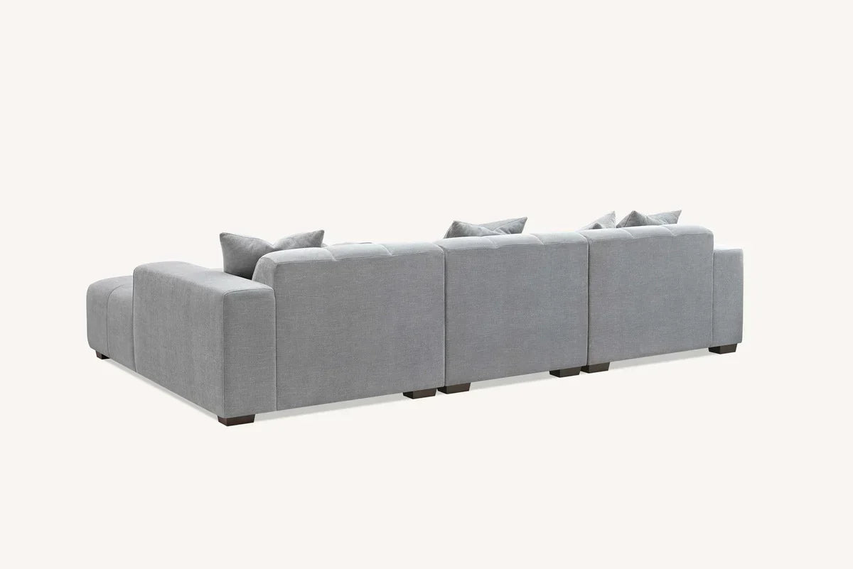 Leanord Corner Sofa in Cloudy Grey Boucle