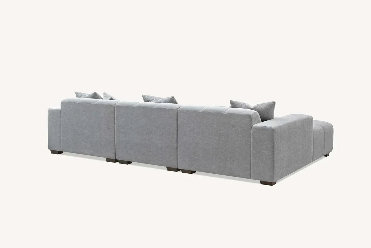 Leanord Corner Sofa in Cloudy Grey Boucle