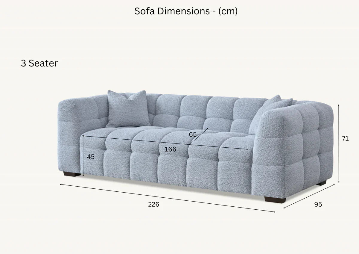 Tribeca Sofa in Pearl Boucle