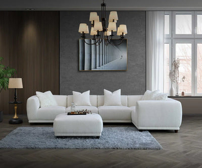 Lottie Right Corner Sofa in Polar Boucle