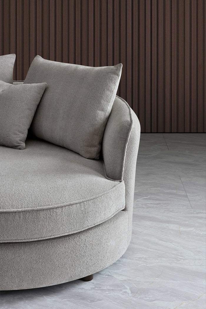 Sofista Rubin Right Corner Sofa in Charcoal Boucle