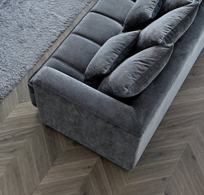 Gramercy Sofa in Steel Velvet