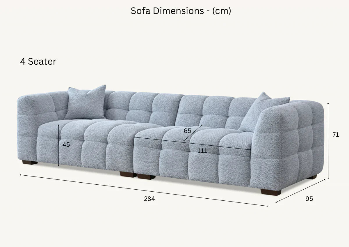 Tribeca Sofa in Pearl Boucle