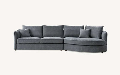 Sofista Rubin Right Corner Sofa in Charcoal Boucle