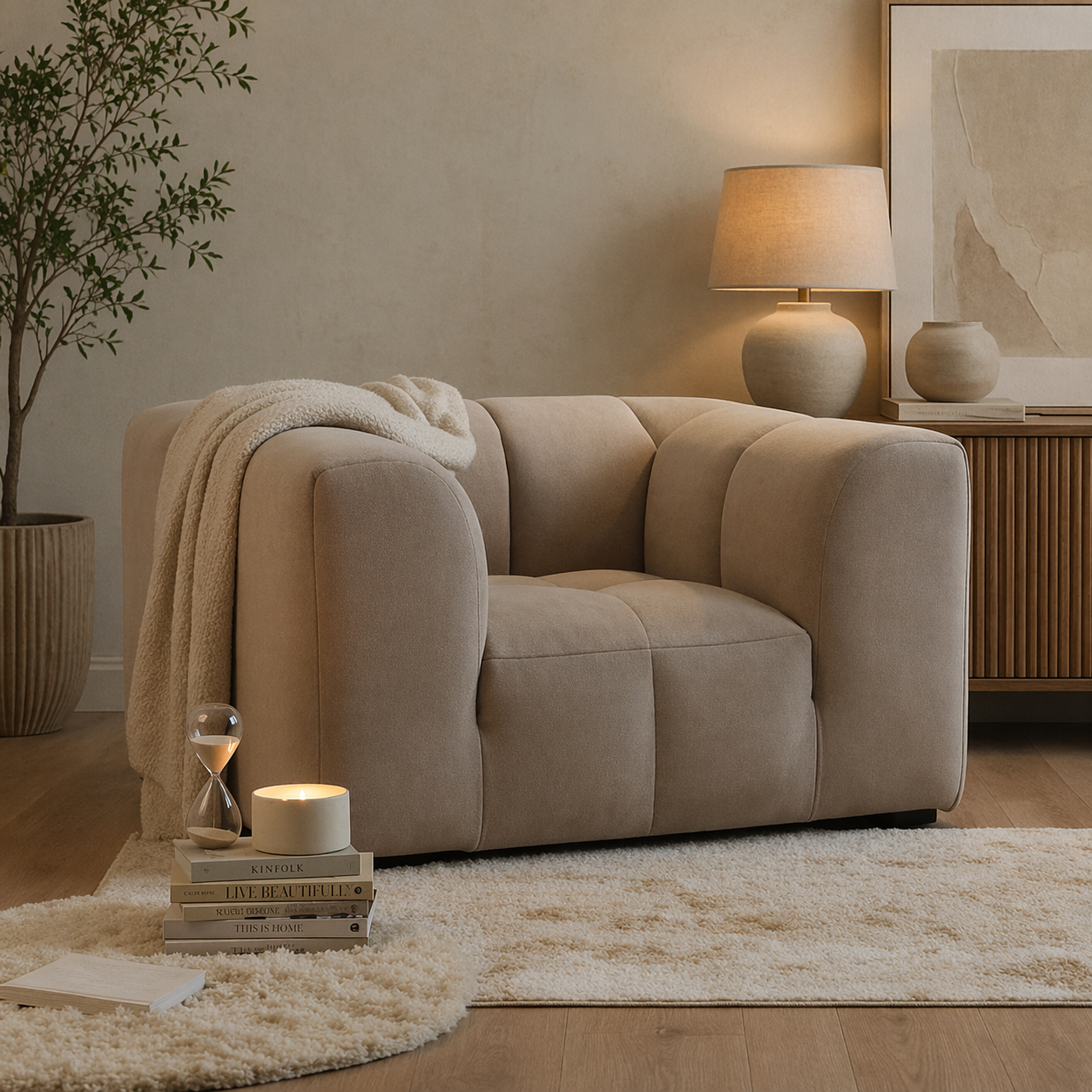 Sofista Pearl 1 Seater Sofa – Luxury Sculpted Armchair for Elegant Homes UK