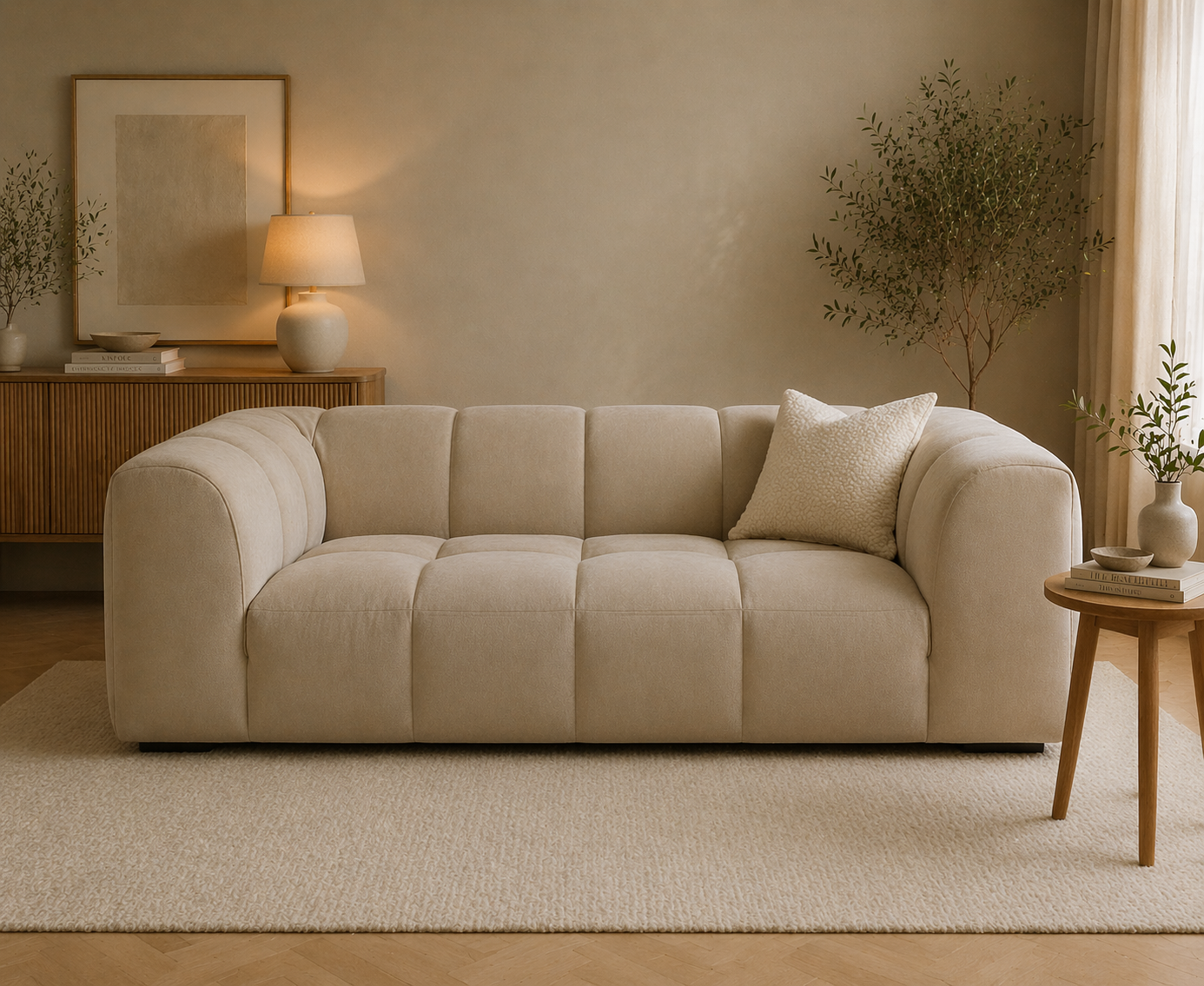 Sofista Pearl 2 Seater Sofa – Elegant Sculpted Sofa for Modern Living Rooms UK