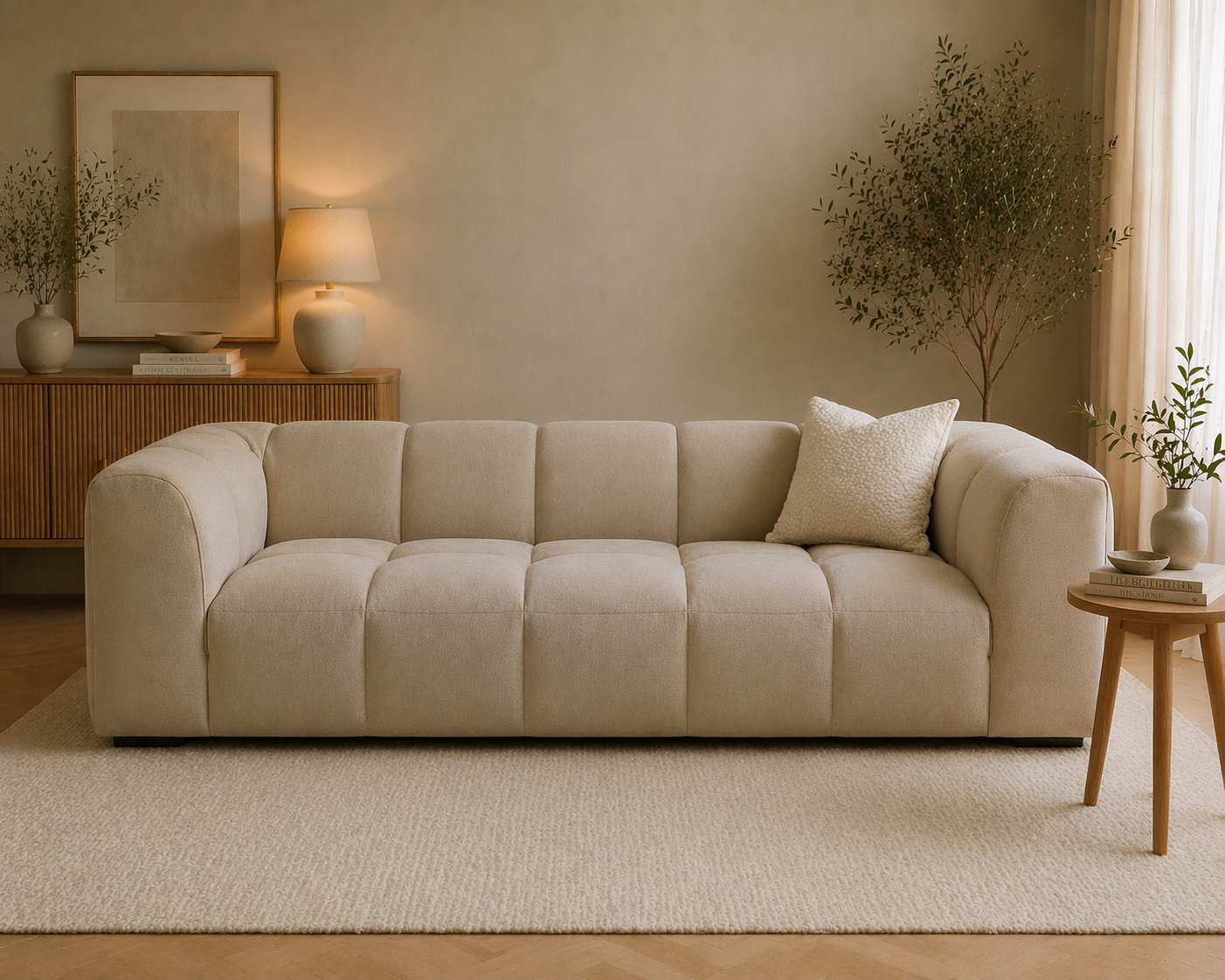 Sofista Pearl 3 Seater Sofa – Luxury Sculpted Sofa for Elegant Living Rooms UK