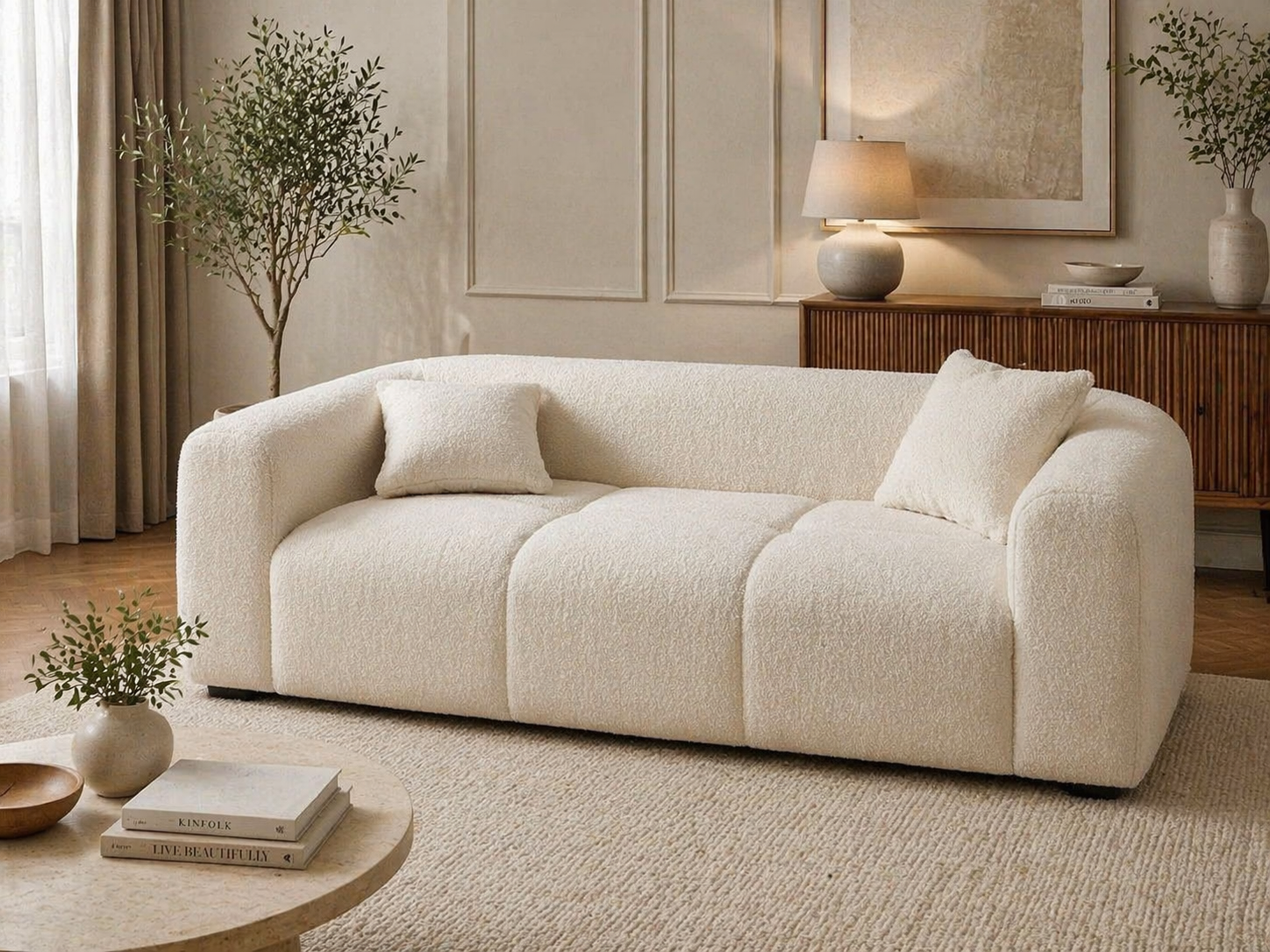 Sofista Luna 2 Seater Sofa – Contemporary Curved Sofa for Living Rooms UK