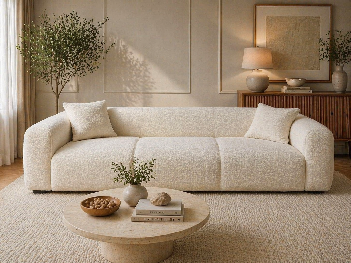 Sofista Luna 3 Seater Sofa – Contemporary Curved Sofa for Modern Living Rooms UK