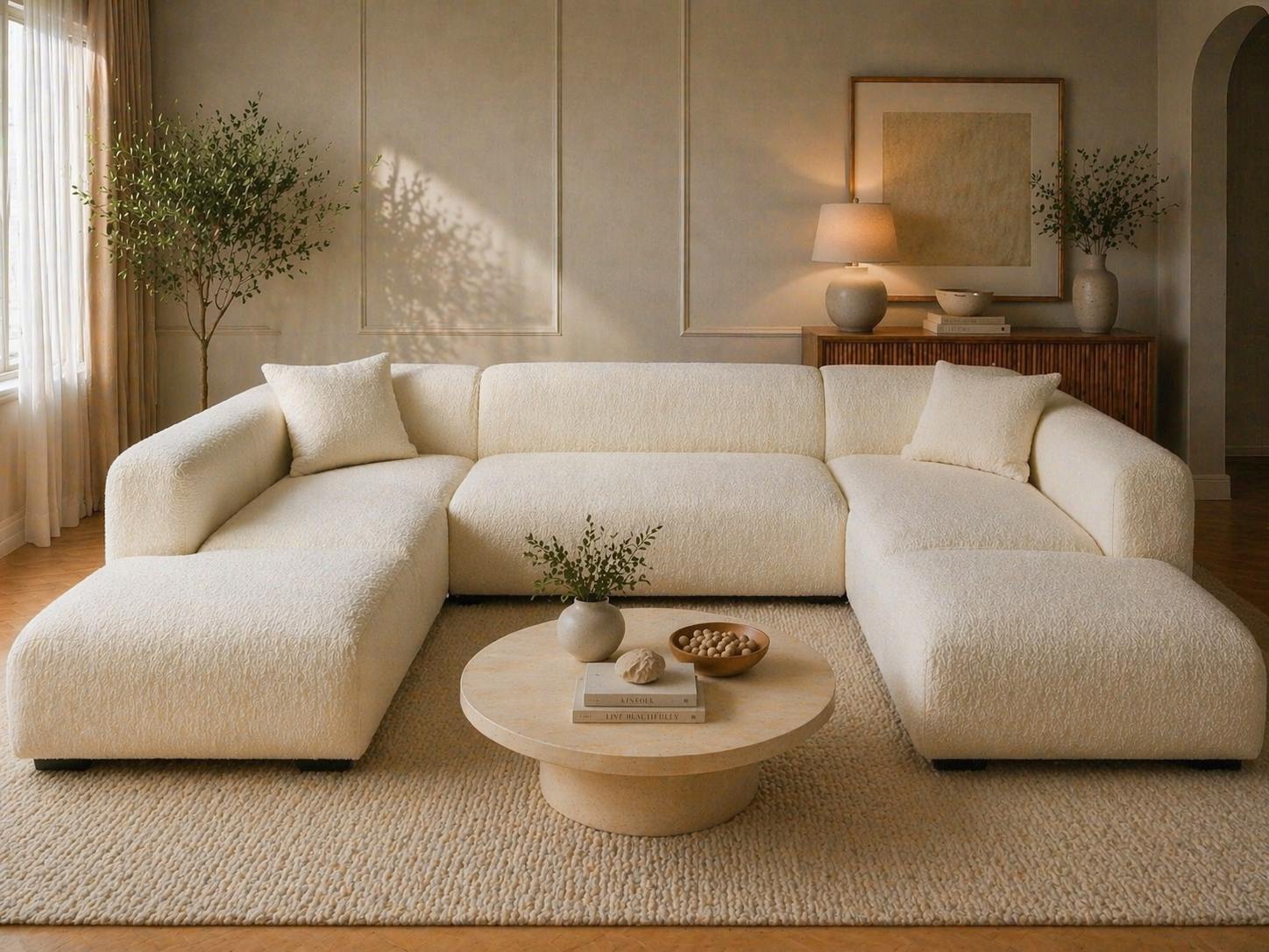 Sofista Luna U Shape Sofa – Large Contemporary Wraparound Sofa for Spacious Living Rooms UK