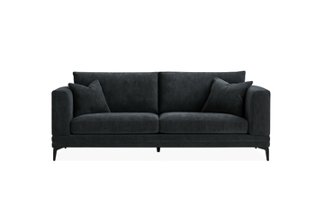 Lenox 3 Seater Sofa in Steel Velvet