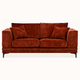 Lenox 2 Seater Sofa in Rust Velvet