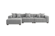 Leanord Corner Sofa in Cloudy Grey Boucle