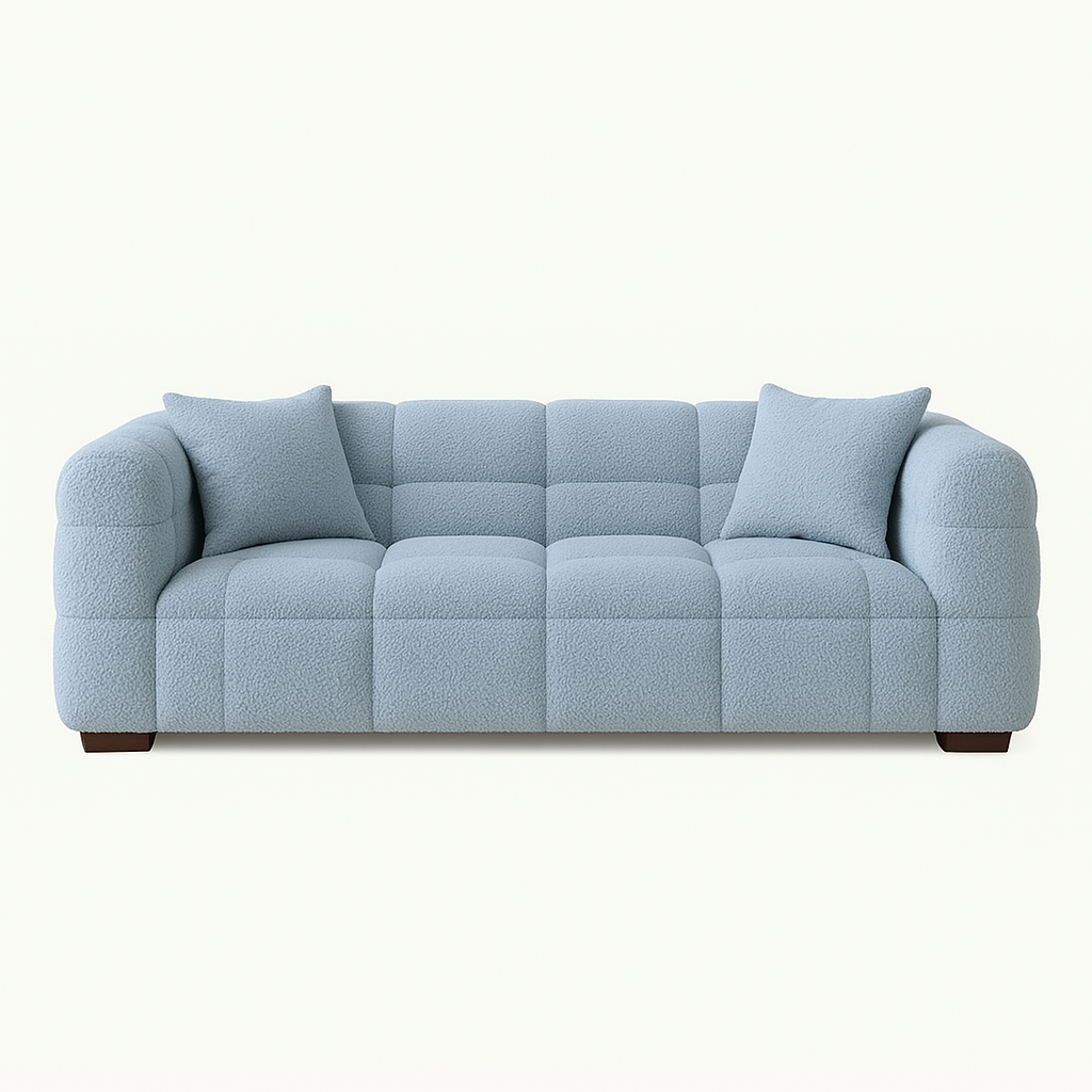 Sofista Tribeca 2 Seater Sofa in Pearl Boucle
