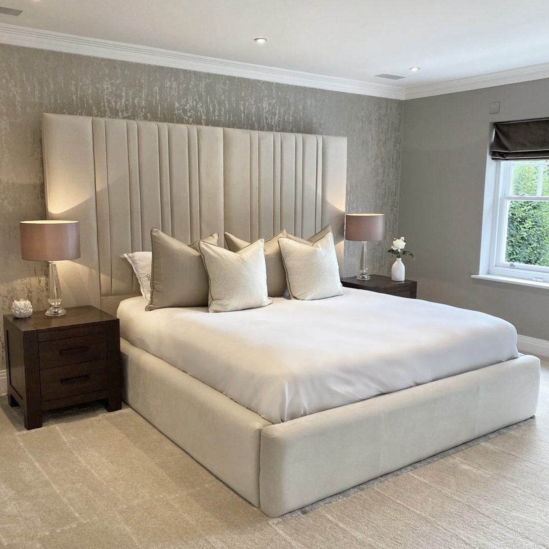 Corinthia Wide Headboard Bed - Sofista Living LTD 