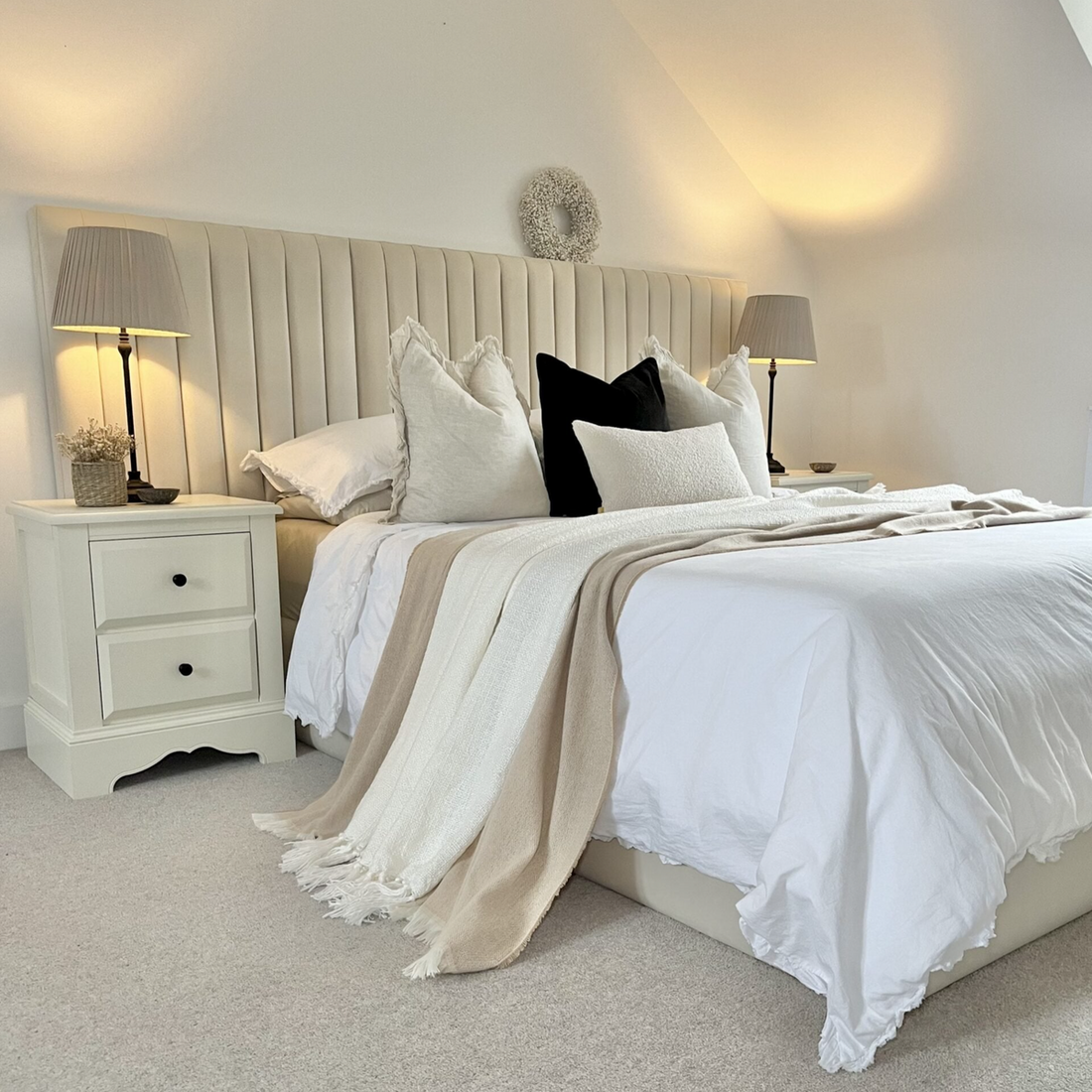 Fitzroy Wide Headboard Bed - Sofista Living LTD 
