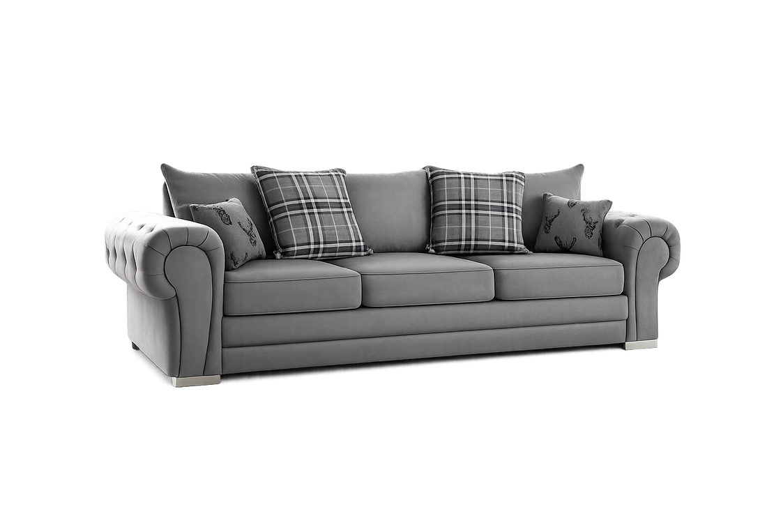 Sofista Mayfair 3 Seater Scatterback Sofa – Relaxed Luxury Family Sofa with Plush Cushions UK