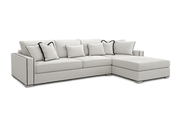 Sofista Mayfair Large Right Corner Sofa with Black Piping – Premium Luxury Corner Sofa UK