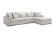 Mayfair sofa Mayfair Large Right Corner Sofa with Black Piping