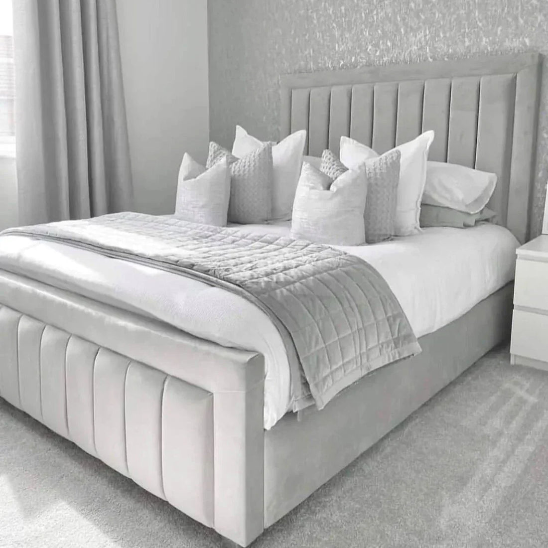 Oslo Panel Upholstered Bed - Sofista Living LTD 