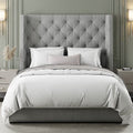 Dorchester Winged Bed – Classic Luxury Winged Upholstered Bed Frame for Bedrooms UK