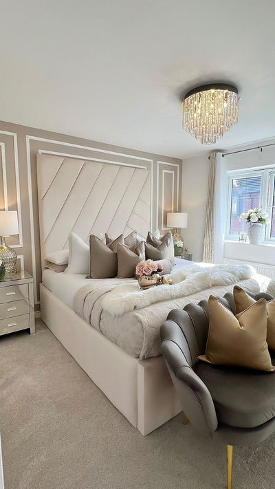 Patterned Prestige Tall Headboard Bed